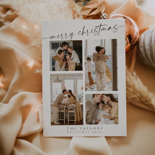 Cartão de Natal Mérito Moderno e Minimalista (Criador carregado)