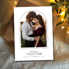 Cartão de Natal Merrier Junto de Sunset Arch