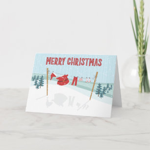 Cartão de Natal Merry Clothesline para papais noei