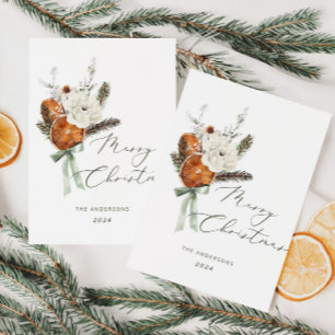 Cartão de Natal Merry Elegante minimalista