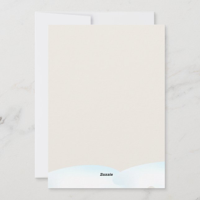 Cartão de Natal Merry Forest Watercolor (Verso)