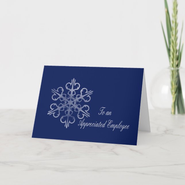 Cartão de Natal Merry para Funcionários (Frente)