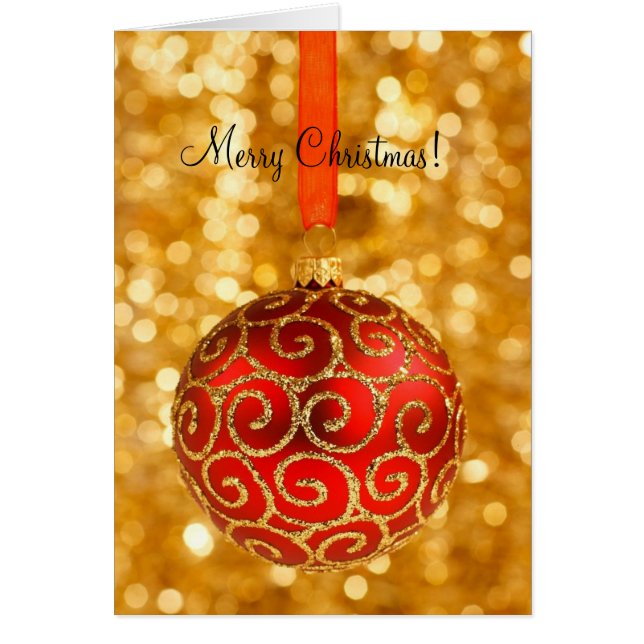 Cartão de Natal Merry para Ornament (Frente)