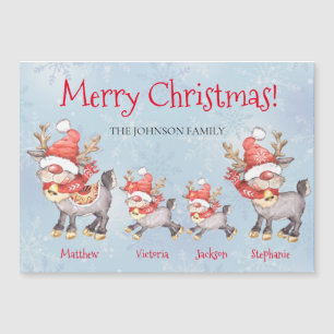 Cartão de Natal Merry Personalizado para a Famíl