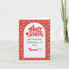 Cartão de Natal Merry Personalizado para o seu Nam