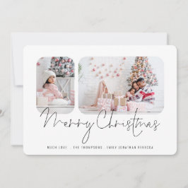 Cartão de Natal Merry - Script de Fotos da Família