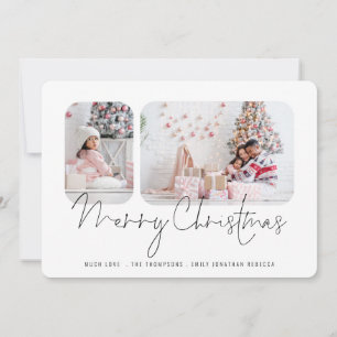 Cartão de Natal Merry - Script de Fotos da Família