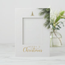 Cartão de Natal minimalista com espaço fotográfico