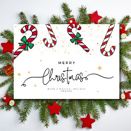 Cartão de Natal Minimalista, Feriados Felizes Simp