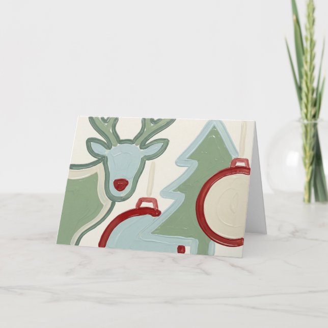 Cartão de Natal Minimalista Ousado (Frente)