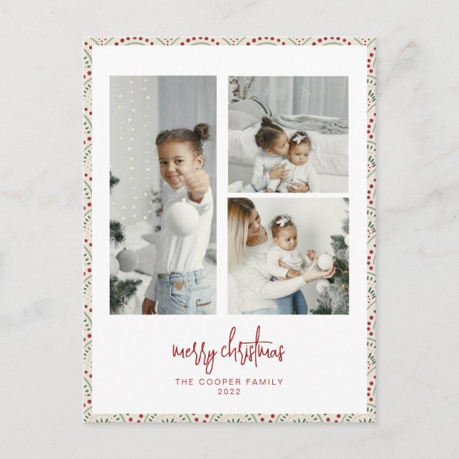 Cartão de Natal Moderno (Frente)