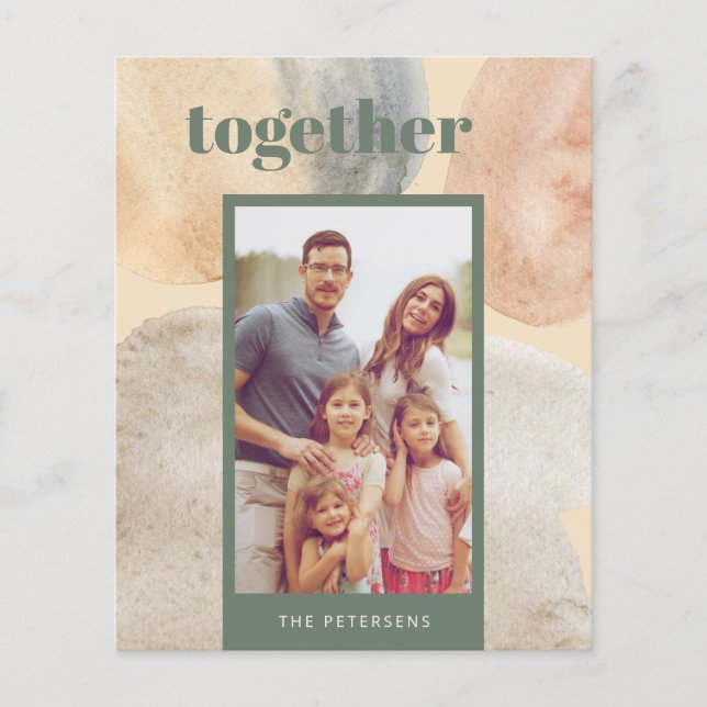 Cartão de Natal moderno e minimalista (Frente)