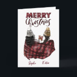Cartão de Natal moderno personalizado para irmã de<br><div class="desc">Um "Cartão de Natal Moderno Personalizado para a Irmã do Sul" é uma forma na moda e sincera de transmitir seus desejos calorosos e celebrar sua amizade profunda e significativa durante o feriado. Você pode personalizar o cartão com um design moderno e uma mensagem pessoal, adicionando um toque pessoal e...</div>