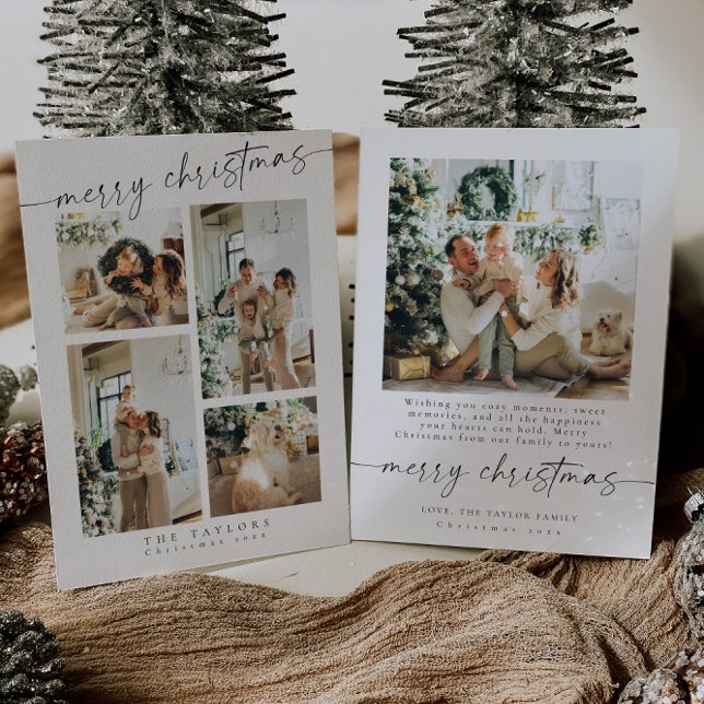 Cartão de Natal Múltiplo Mínimo Moderno (Criador carregado)