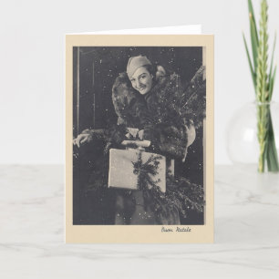 Cartão de Natal Nacional do Buon Italiano Retroati