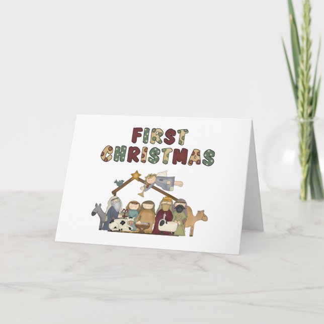 Cartão de Natal Natal Natividade (Frente)