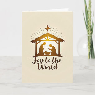 Cartão de Natal Natividade Alegria ao Mundo
