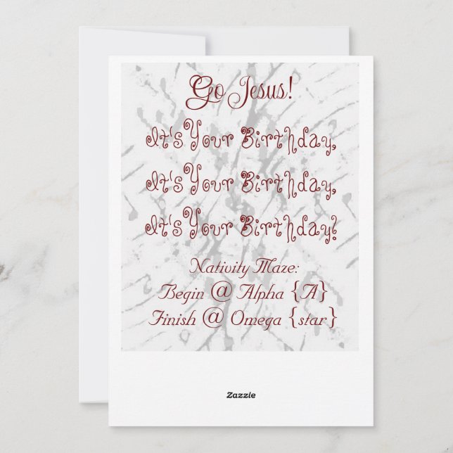 Cartão de Natal Natividade Maze Art (Verso)