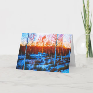 Cartão de Natal nevado (vazio sobre para dentro)