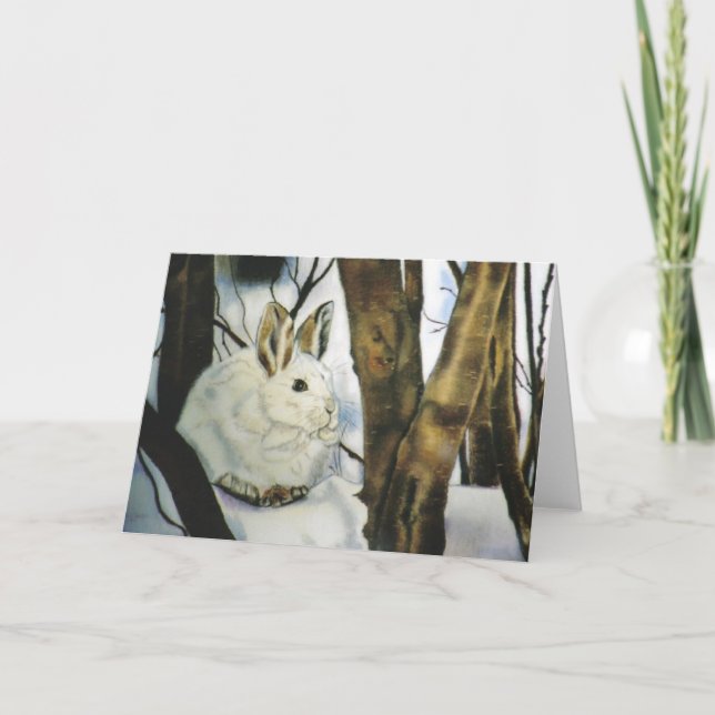 Cartão de Natal "Neve Hare" (Frente)