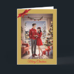 Cartão de Natal novo<br><div class="desc">Este cartão de Natal captura a essência de um casal profundamente apaixonado, celebrando sua primeira temporada de festas como recém-casados. Ele irradia calor e ternura, fazer-o o cartão ideal para compartilhar a alegria de sua união com amigos e familiares. A carta simboliza o início de uma bela jornada juntos e...</div>