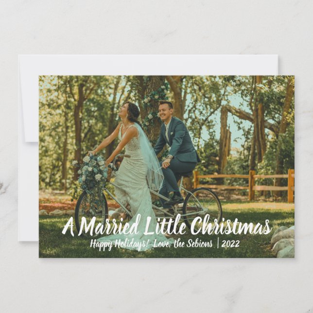 Cartão de Natal Novo Casado Horizontal (Frente)