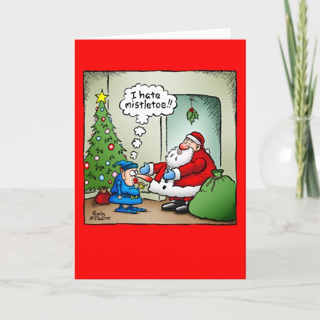 Cartão de Natal "Odeio Mistura". (Frente)