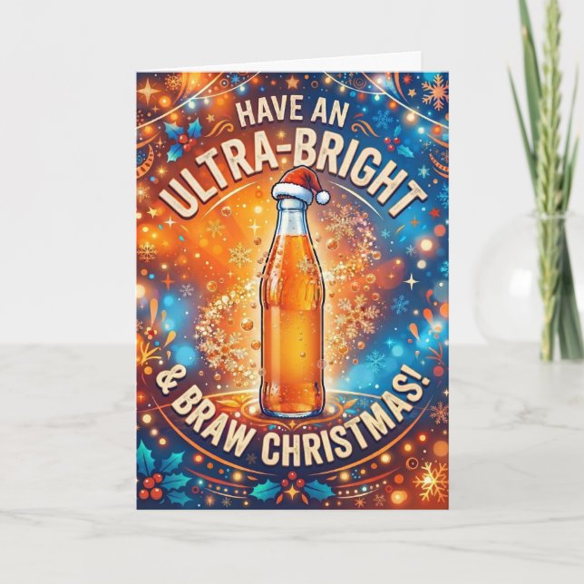 Cartão de Natal Orange Fizz Braw (Frente)