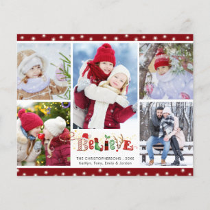 Cartão de Natal orçamento Cute Acredite 5 Foto Fes