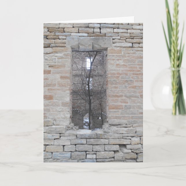 Cartão de Natal "Oxford Mill Windows" (Frente)