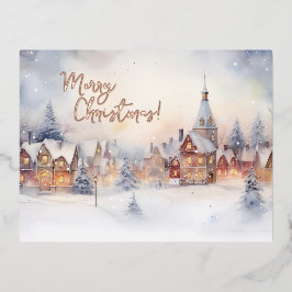 Cartão de Natal, Paisagem de Inverno da Neve