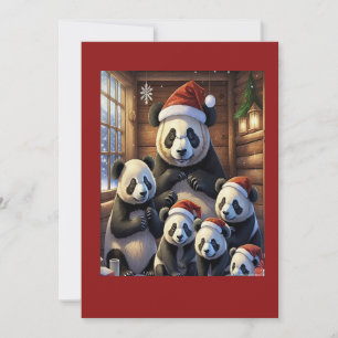 Cartão de Natal Panda Bear