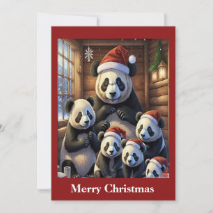 Cartão de Natal Panda Bear