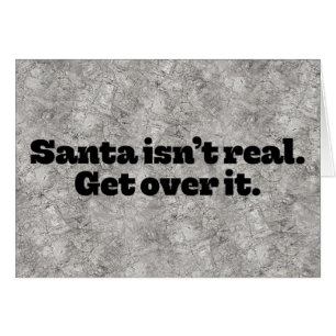 Cartão de Natal "Papais noeis não é real" chocante