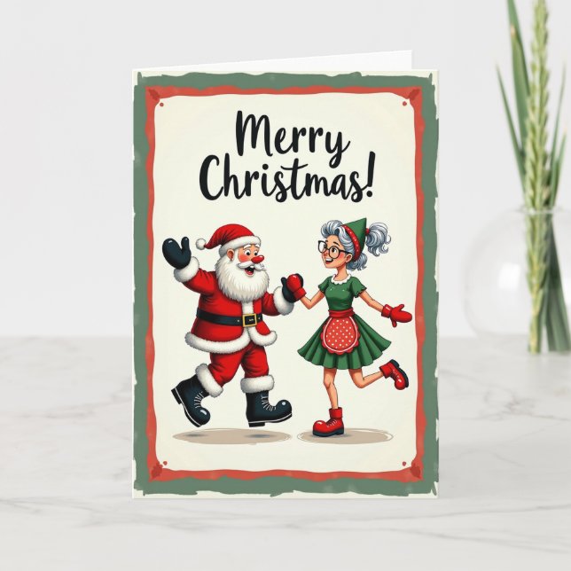 Cartão de Natal Par Feliz (Frente)