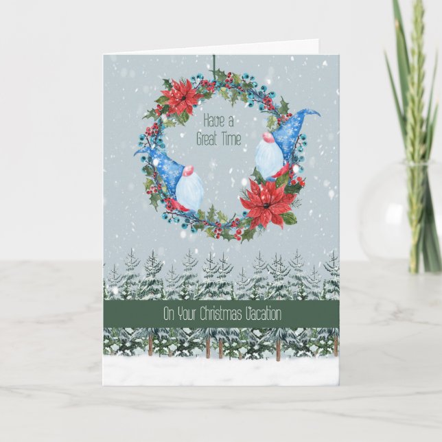 Cartão de Natal para a Família em Férias (Frente)