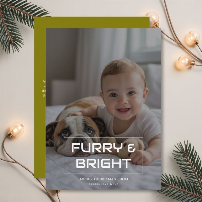 Cartão de Natal para a Família Furry & Bright Cozy (Criador carregado)