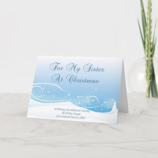 Cartão de Natal para a irmã