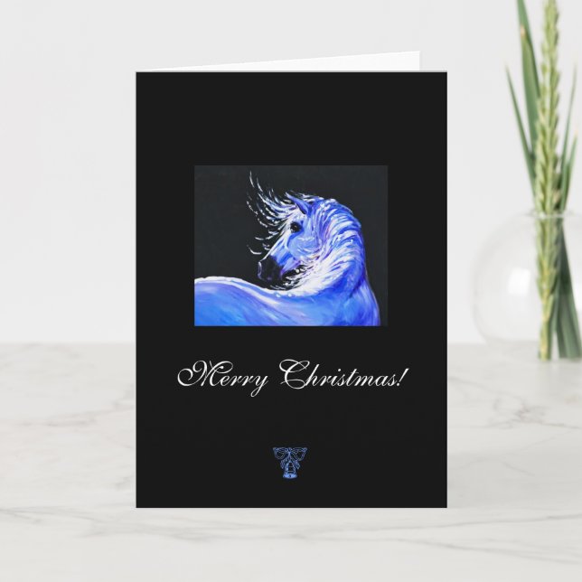 Cartão de Natal para amantes do cavalo (Frente)