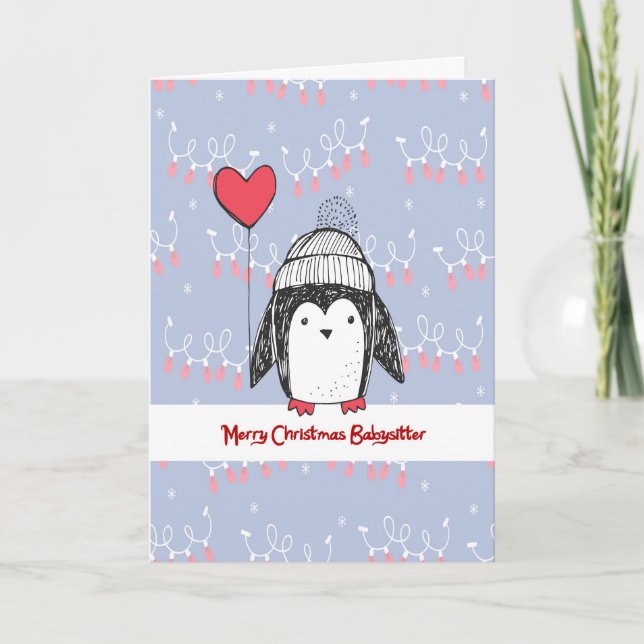 Cartão de Natal para Babysitter (Frente)