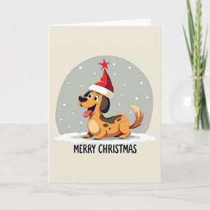 Cartão de Natal para Cachorro Bonito