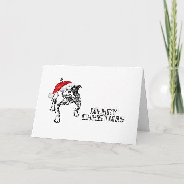 Cartão de Natal para Cão Feliz Natal (Frente)