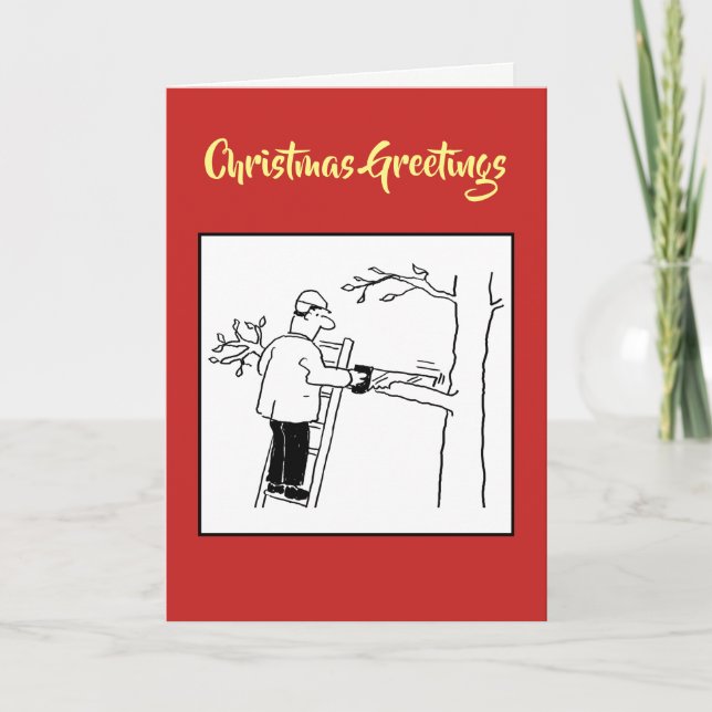 Cartão de Natal para Cirurgião Árvore (Frente)