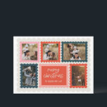 Cartão de Natal para Colagem de Fotos com Carimbo<br><div class="desc">Espalhe a alegria de férias com o nosso cartão de Natal personalizado, concebido para capturar o calor e a alegria da sua família. Personalize-o com sua foto favorita, mensagem sincera e detalhes exclusivos para uma saudação verdadeiramente memorável. Perfeito por enviar desejos de férias a entes queridos próximos e distantes, o...</div>