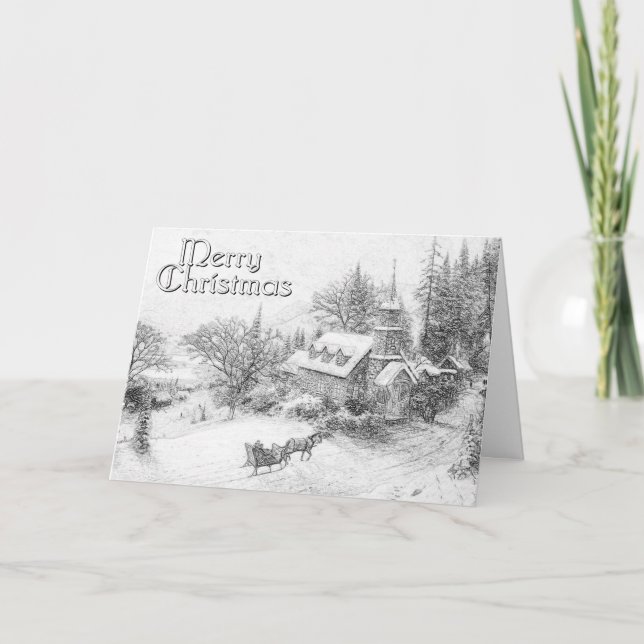 Cartão de Natal para Coloração de Adultos (Frente)