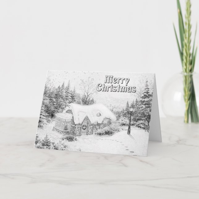 Cartão de Natal para Coloração de Adultos (Frente)