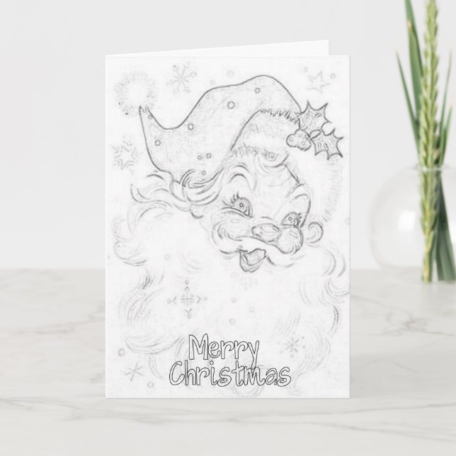 Cartão de Natal para Coloração de Adultos (Frente)
