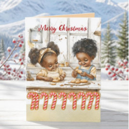 Cartão de Natal para Crianças Afro-Americanas