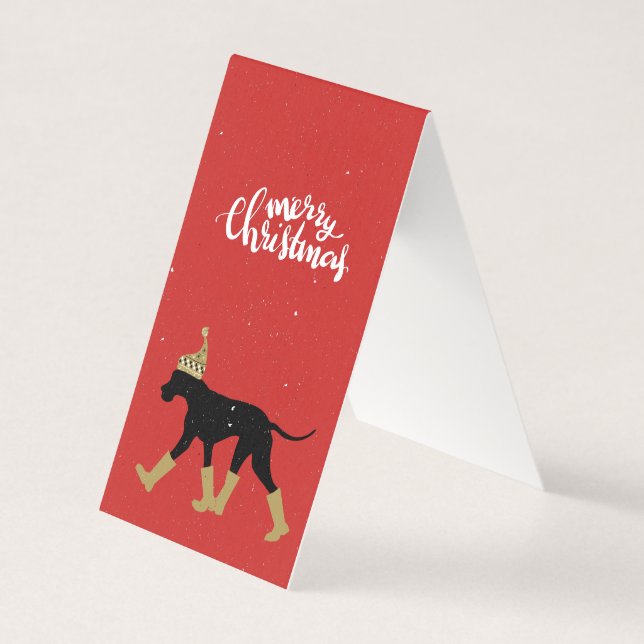 Cartão de Natal para Dogue Alemão (Frente)