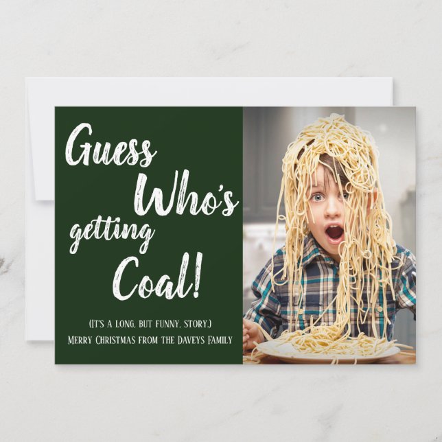 Cartão de Natal para Família de Carvão (Frente)